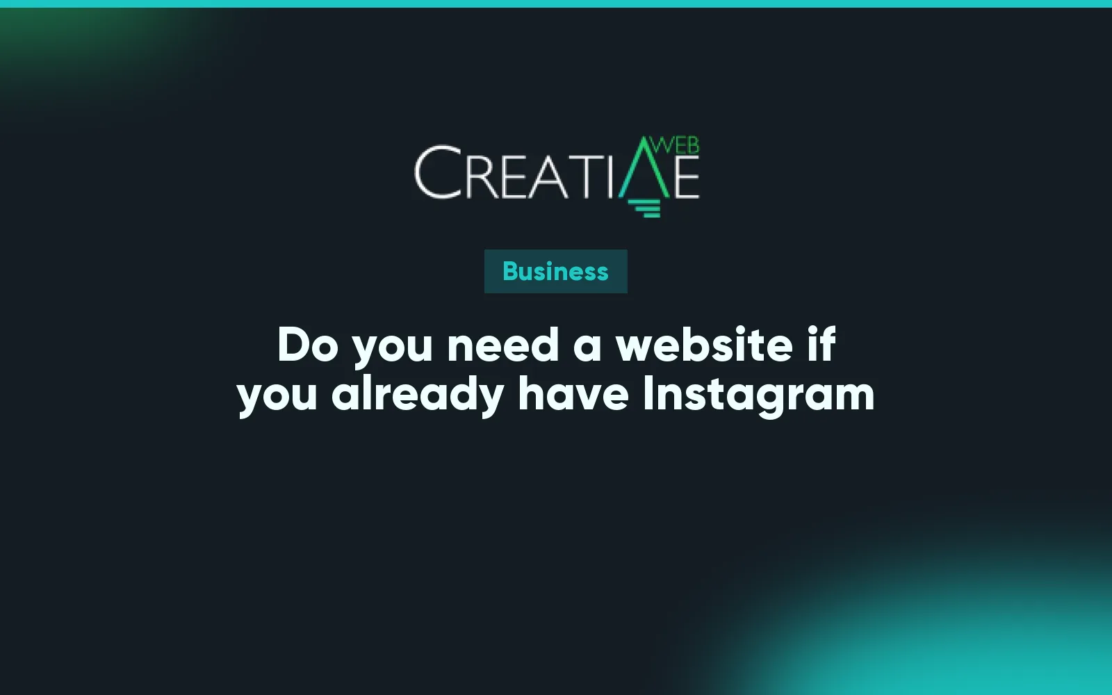 Do you need a website if you already have Instagram
