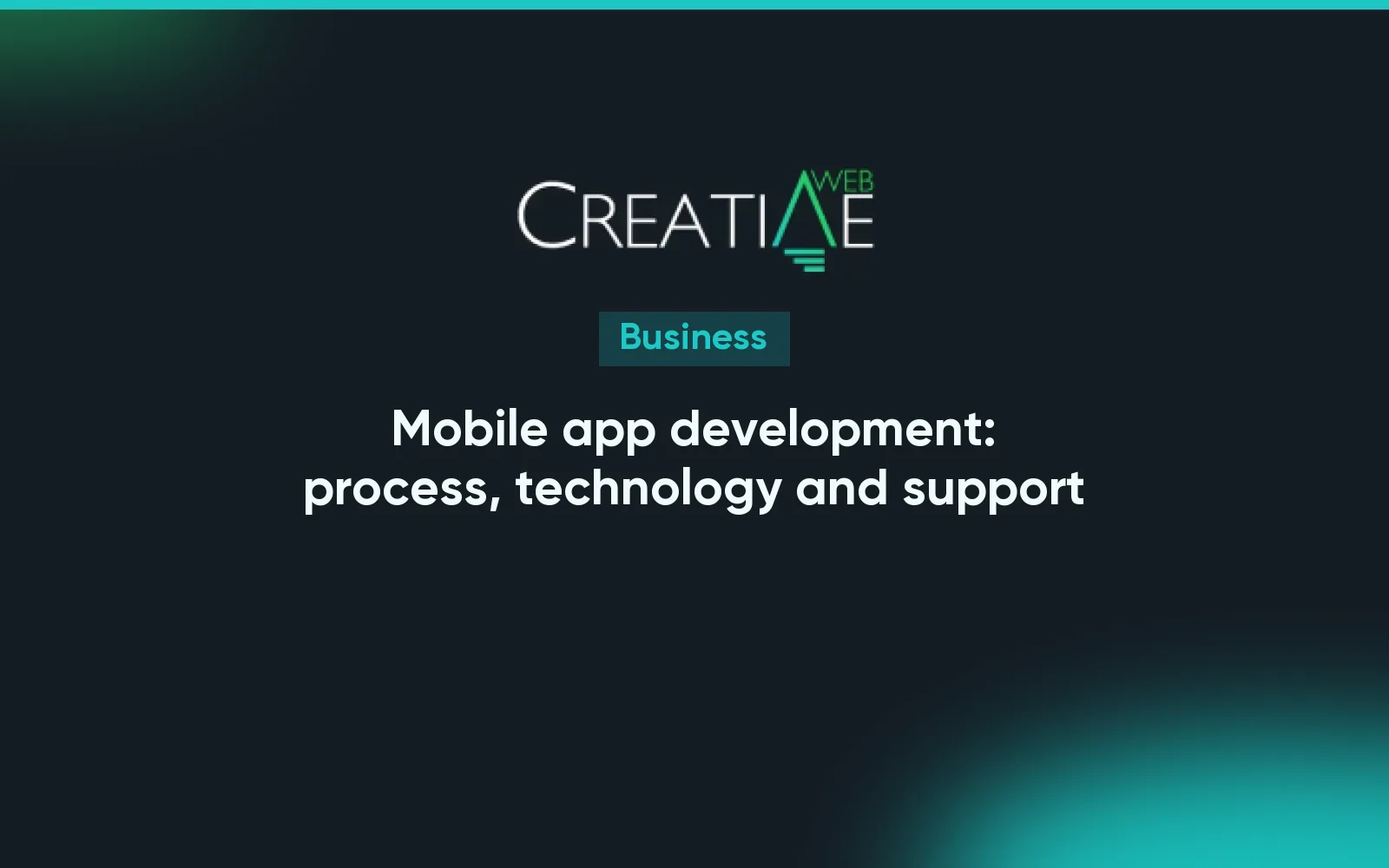 Mobile app development: process, technology and support